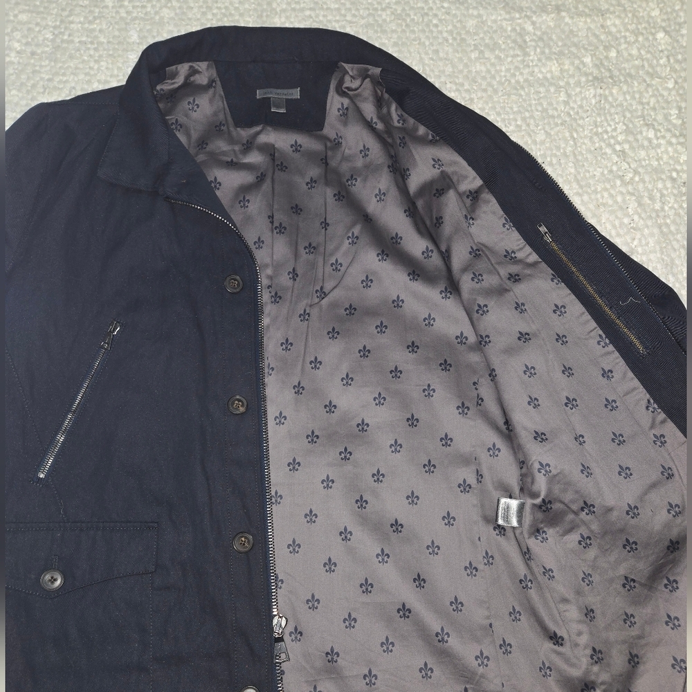 JOHN VARVATOS Mens Dark Navy Blue Utility Field Jacket Sz EU 52 / US 42 (Large) - Picture 12 of 16